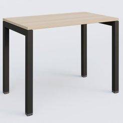 [Pas de famille] - [Pas de sous famille] - K3 Plateau droit 100x60 pieds fixe. Plateau Hêtre et pietement Noir Grainé.