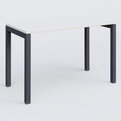 [Pas de famille] - [Pas de sous famille] - K3 Plateau droit 120x60 pieds fixe. Plateau Blanc et pietement Anthracite.