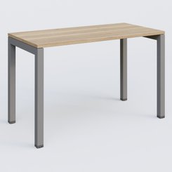 [Pas de famille] - [Pas de sous famille] - K3 Plateau droit 120x60 pieds fixe. Plateau Chêne naturel et pietement Aluminium.