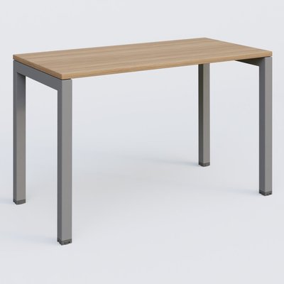 [Pas de famille] - [Pas de sous famille] - K3 Plateau droit 120x60 pieds fixe. Plateau Noyer et pietement Aluminium.