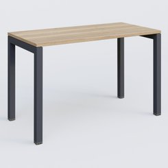 [Pas de famille] - [Pas de sous famille] - K3 Plateau droit 120x60 pieds fixe. Plateau Chêne naturel et pietement Anthracite.