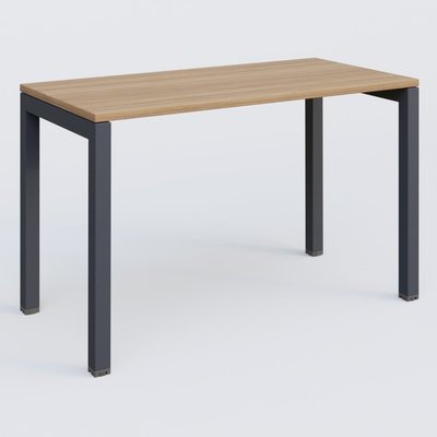 [Pas de famille] - [Pas de sous famille] - K3 Plateau droit 120x60 pieds fixe. Plateau Noyer et pietement Anthracite.