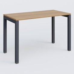 [Pas de famille] - [Pas de sous famille] - K3 Plateau droit 120x60 pieds fixe. Plateau Noyer et pietement Anthracite.