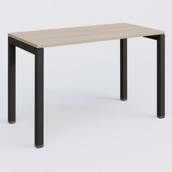 [Pas de famille] - [Pas de sous famille] - K3 Plateau droit 120x60 pieds fixe. Plateau Acacia et pietement Noir Grainé.