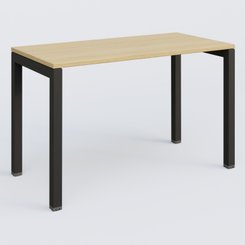 [Pas de famille] - [Pas de sous famille] - K3 Plateau droit 120x60 pieds fixe. Plateau Chêne clair et pietement Noir Grainé.