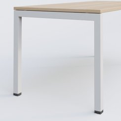 [Pas de famille] - [Pas de sous famille] - K3 Plateau droit 120x60 pieds fixe. Plateau Hêtre et pietement Blanc.
