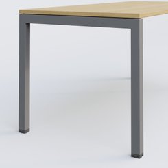 [Pas de famille] - [Pas de sous famille] - K3 Plateau droit 120x60 pieds fixe. Plateau Chêne clair et pietement Aluminium.