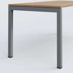 [Pas de famille] - [Pas de sous famille] - K3 Plateau droit 120x60 pieds fixe. Plateau Noyer et pietement Aluminium.