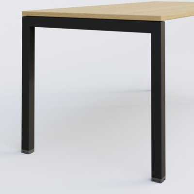 [Pas de famille] - [Pas de sous famille] - K3 Plateau droit 120x60 pieds fixe. Plateau Chêne clair et pietement Noir Grainé.