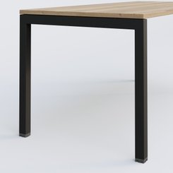 [Pas de famille] - [Pas de sous famille] - K3 Plateau droit 120x60 pieds fixe. Plateau Chêne naturel et pietement Noir Grainé.