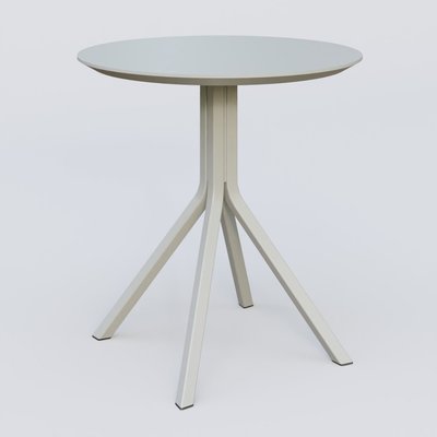 [Pas de famille] - [Pas de sous famille] - Table Basse Fashion Styl piètement 4 branches en métal et plateau bois. Plateau Gris (RAL 7038) et pietement MD.