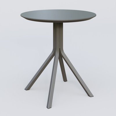 [Pas de famille] - [Pas de sous famille] - Table Basse Fashion Styl piètement 4 branches en métal et plateau bois. Plateau Carbon Grey et pietement BG.