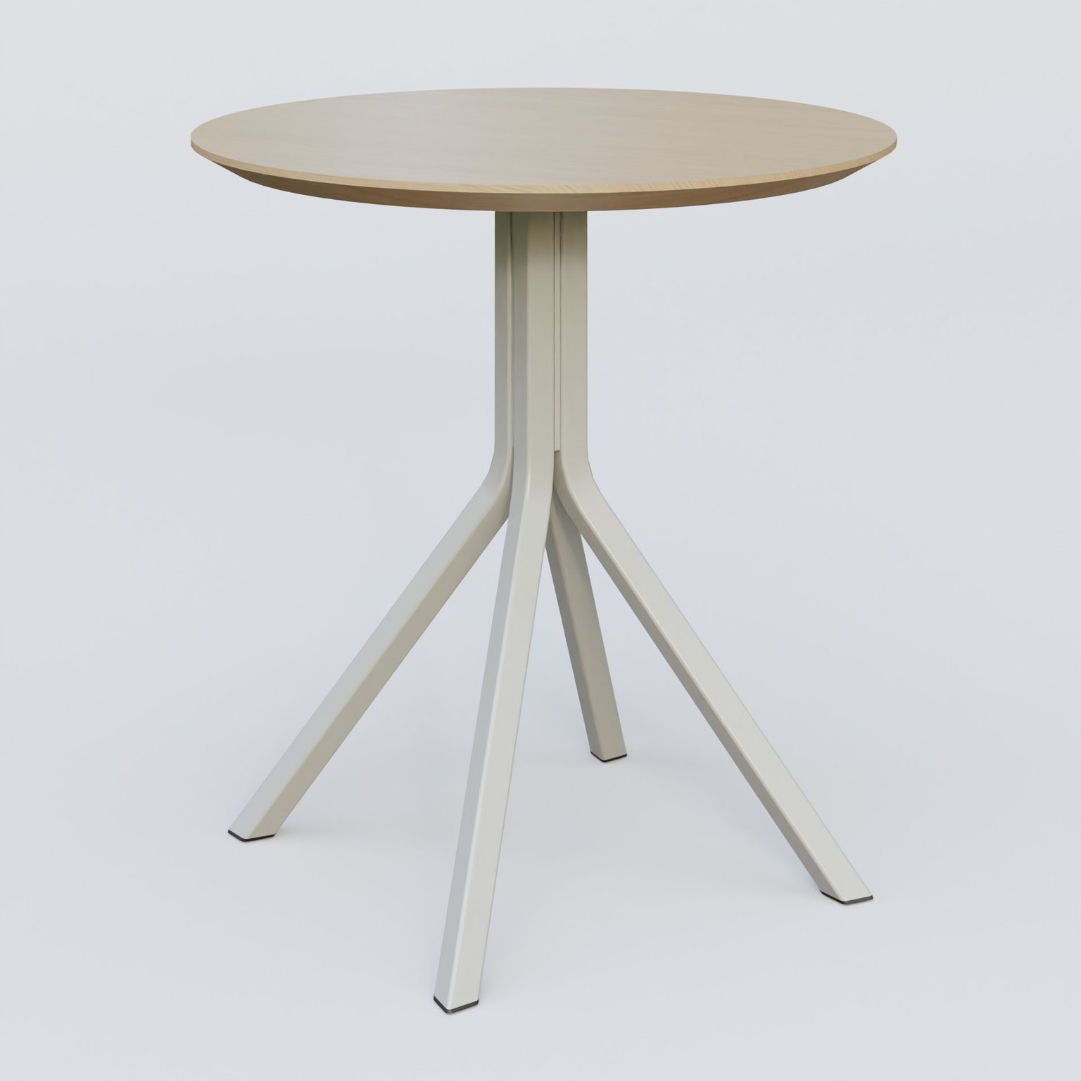 Table Basse Fashion Styl piètement 4 branches en métal et plateau bois. Plateau Chêne et pietement Gris (RAL 7038).