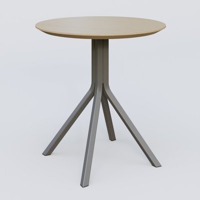 [Pas de famille] - [Pas de sous famille] - Table Basse Fashion Styl piètement 4 branches en métal et plateau bois. Plateau Chêne et pietement Carbon Grey.