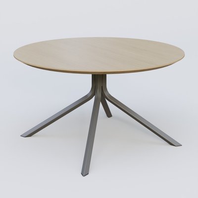 [Pas de famille] - [Pas de sous famille] - Table Basse Fashion Styl piètement 4 pieds en métal et plateau bois. Plateau Chêne et pietement Carbon Grey.
