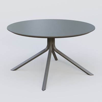 [Pas de famille] - [Pas de sous famille] - Table Basse Fashion Styl piètement 4 pieds en métal et plateau bois. Plateau Carbon Grey et pietement Carbon Grey.