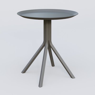 TABLES BASSES - Pieds Métal - Table Basse Fashion Styl HT 47 piètement 4 branches et plateau métal D 47