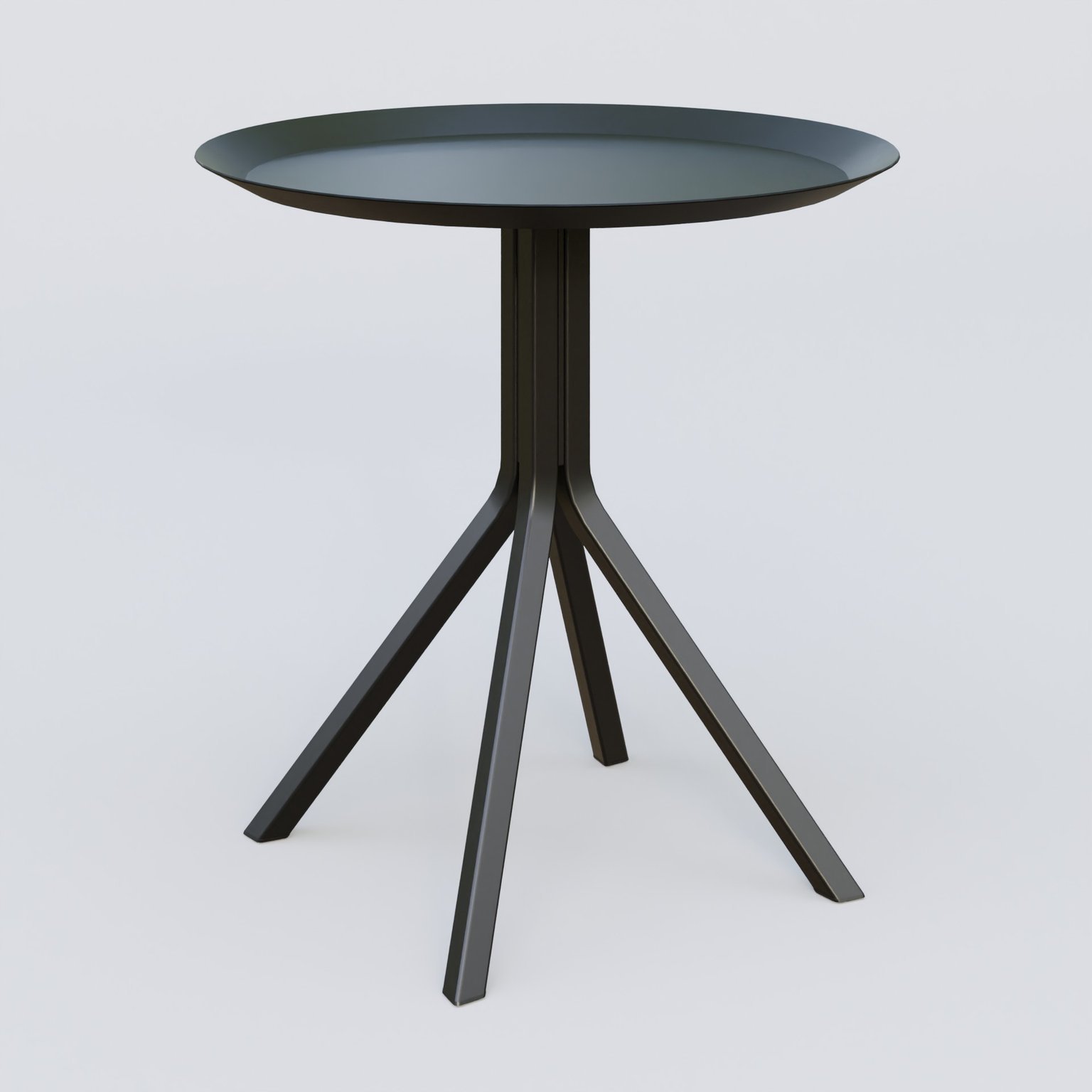 Table Basse Fashion Styl HT 47 piètement 4 branches et plateau métal D 47