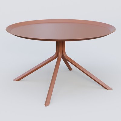 TABLES BASSES - Pieds Métal - Table Basse Fashion Styl piètement 4 branches. Plateau Brun cuivré (RAL 8004) et pietement Brun cuivré (RAL 8004).