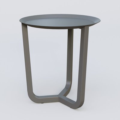 [Pas de famille] - [Pas de sous famille] - Table Basse Fashion Styl piètement tryptique. Plateau Carbon Grey et pietement Carbon Grey.
