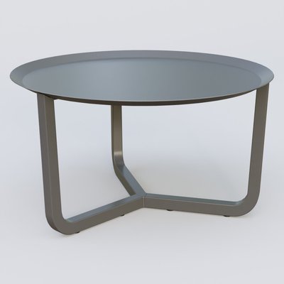 [Pas de famille] - [Pas de sous famille] - Table Basse Fashion Styl piètement tryptique. Plateau Carbon Grey et pietement Carbon Grey.