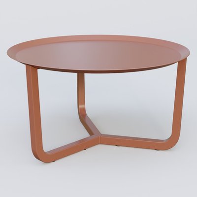 [Pas de famille] - [Pas de sous famille] - Table Basse Fashion Styl piètement tryptique. Plateau Brun cuivré (RAL 8004) et pietement Brun cuivré (RAL 8004).