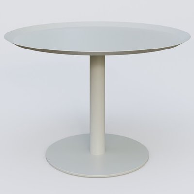 [Pas de famille] - [Pas de sous famille] - Table Basse Fashion Styl piètement colonne métalique. Plateau Gris (RAL 7038) et pietement Gris (RAL 7038).