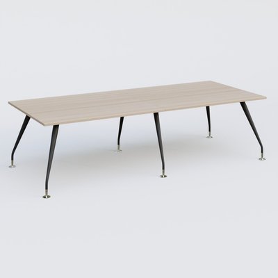 [Pas de famille] - [Pas de sous famille] - K5 table bench 280*120 cm. Plateau Acacia et pietement Noir Mat avec base chromé.