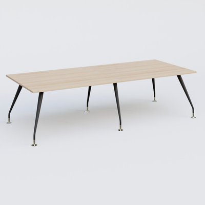 [Pas de famille] - [Pas de sous famille] - K5 table bench 280*120 cm. Plateau Hêtre et pietement Noir Mat avec base chromé.