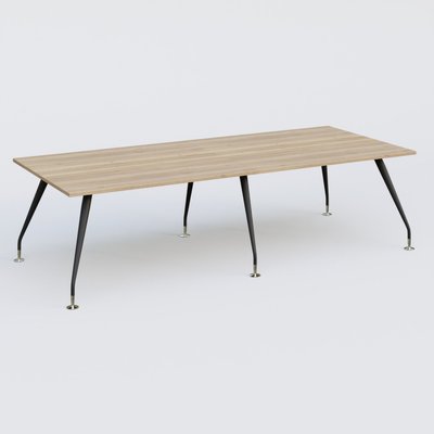 [Pas de famille] - [Pas de sous famille] - K5 table bench 280*120 cm. Plateau Chêne naturel et pietement Noir Mat avec base chromé.