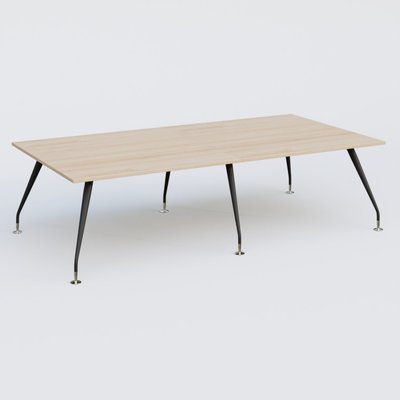 [Pas de famille] - [Pas de sous famille] - K5 table bench 280*145 cm. Plateau Hêtre et pietement Noir Mat avec base chromé.