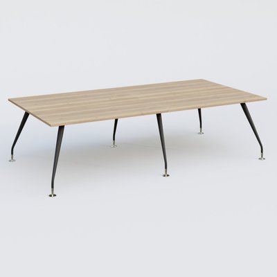 [Pas de famille] - [Pas de sous famille] - K5 table bench 280*145 cm. Plateau Chêne naturel et pietement Noir Mat avec base chromé.