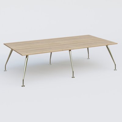 [Pas de famille] - [Pas de sous famille] - K5 table bench 280*145 cm. Plateau Chêne naturel et pietement Chrome avec base chromé.