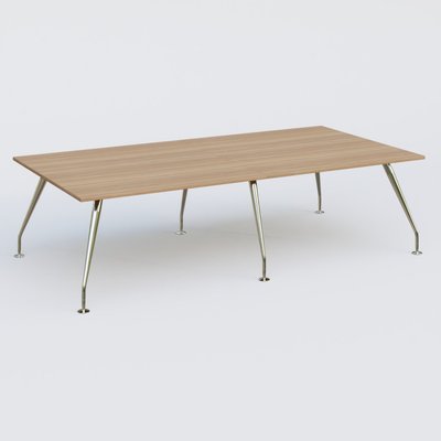 [Pas de famille] - [Pas de sous famille] - K5 table bench 280*145 cm. Plateau Noyer et pietement Chrome avec base chromé.