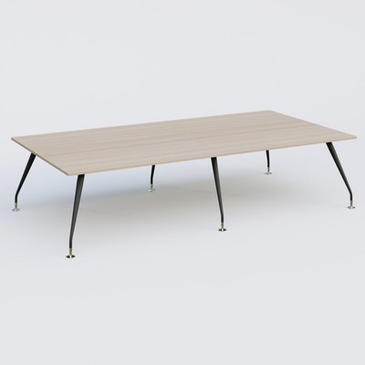 [Pas de famille] - [Pas de sous famille] - K5 table bench 320*165 cm. Plateau Acacia et pietement Noir Mat avec base chromé.