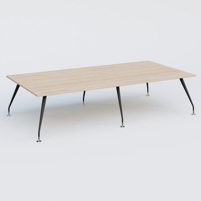 [Pas de famille] - [Pas de sous famille] - K5 table bench 320*165 cm. Plateau Hêtre et pietement Noir Mat avec base chromé.