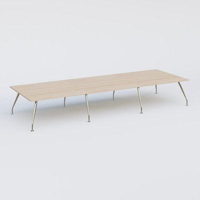 [Pas de famille] - [Pas de sous famille] - K5 table de reunion 480*165 cm. Plateau Hêtre et pietement Chrome avec base chromé.