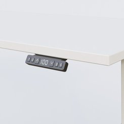 [Pas de famille] - [Pas de sous famille] - Poste solo 140*80 réglable en hauteur éléctriquement de 70-120 cm gamme KPro2. Plateau Blanc et pietement Blanc.