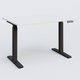 Poste solo 120*80 réglable en hauteur éléctriquement de 70-120 cm gamme KPro2. Plateau Blanc et pietement Noir.
