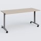 Table abattante gamme Design 160*70 cm. Plateau Acacia et pietement Aluminium.