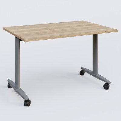 [Pas de famille] - [Pas de sous famille] - Table abattante gamme Design 120*80 cm. Plateau Chêne naturel et pietement Aluminium.