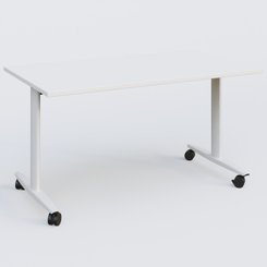 TABLES ABATTANTES - L.140xP.80 cm - Table abattante gamme Design 140*80 cm. Plateau Blanc et pietement Blanc.