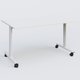Table abattante gamme Design 140*80 cm. Plateau Blanc et pietement Blanc.