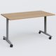 Table abattante gamme Design 140*80 cm. Plateau Noyer et pietement Aluminium.