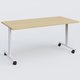 Table abattante gamme Design 160*80 cm. Plateau Chêne clair et pietement Blanc.