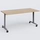 Table abattante gamme Design 160*80 cm. Plateau Chêne naturel et pietement Aluminium.