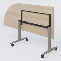 TABLES ABATTANTES - Module d'angle 90° - Module d'angle 90° pour table abattante gamme Design 200-80 cm à gauche. Plateau Acacia et pietement Aluminium.