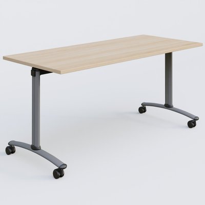 TABLES ABATTANTES - L.160xP.70 cm - Table abattante gamme Arca 160-70 cm. Plateau Hêtre et pietement Aluminium.
