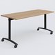 Table abattante gamme Arca 160-70 cm. Plateau Noyer et pietement Noir.
