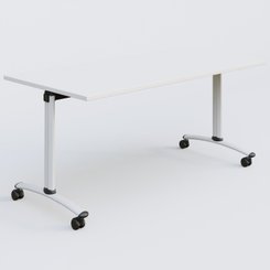 [Pas de famille] - [Pas de sous famille] - Table abattante gamme Arca 160-80 cm. Plateau Blanc et pietement Blanc.